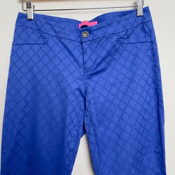 Lilly  Pulitzer Womens 6 29" Kelly Textured Skinny Ankle Pant Royal Purple - Picture 3 of 16